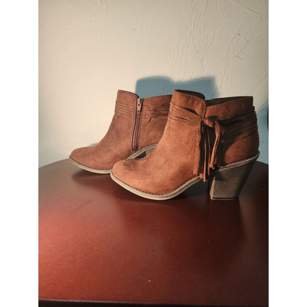 Brown Suede Ankle Boots 9M